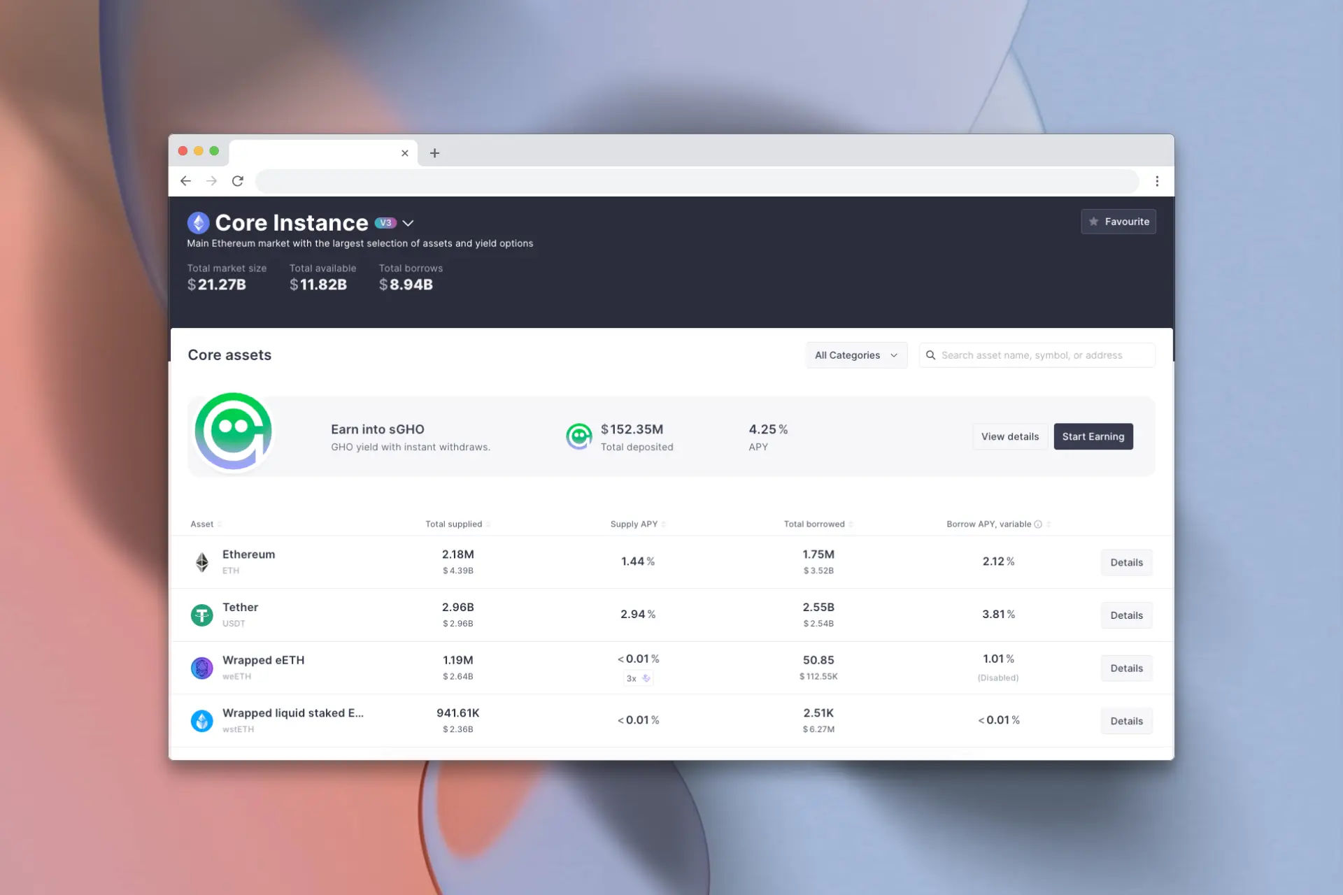 Private emploees web3 dApps for internal AAVE management.