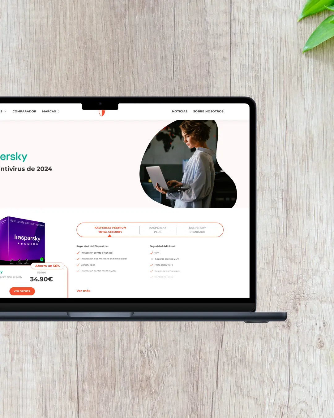 SEO optimized landing pages for best antivirus brands in the world